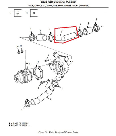 WATER PUMP TO OIL COOLER PIPE FOR MULTIFUEL - 10935616